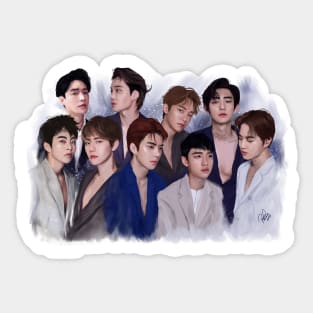 EXO Fanart - kpop illustration Sticker